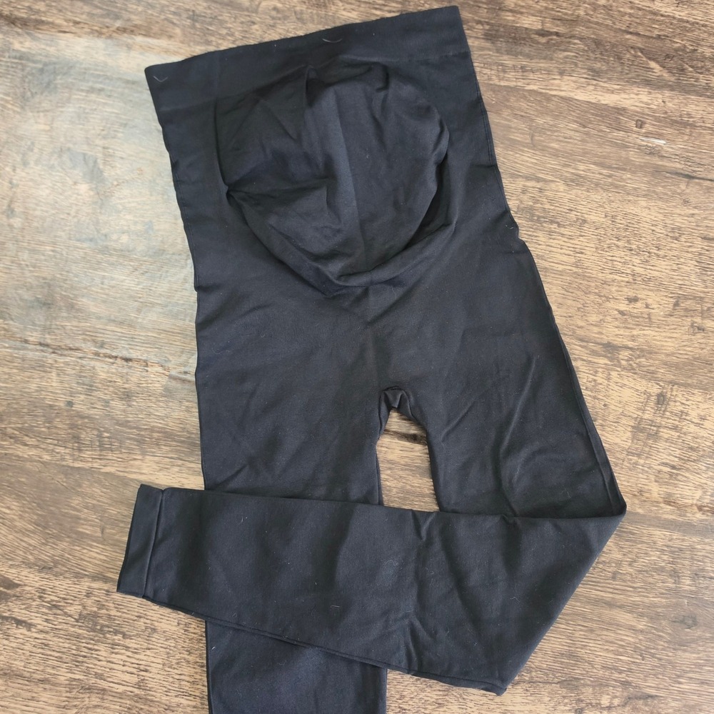 BLANQI Everyday Leggings Women M Black Maternity Support Seamless Over Belly